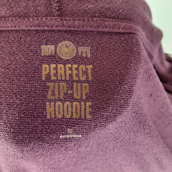 SO hoodie sweater lightweight sweatshirt long sleeve womens M zip thumb hole - Picture 11 of 13